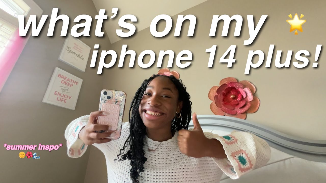 what’s on my IPHONE 14 PLUS *summer inspo + widgets tutorial*🥥🌊