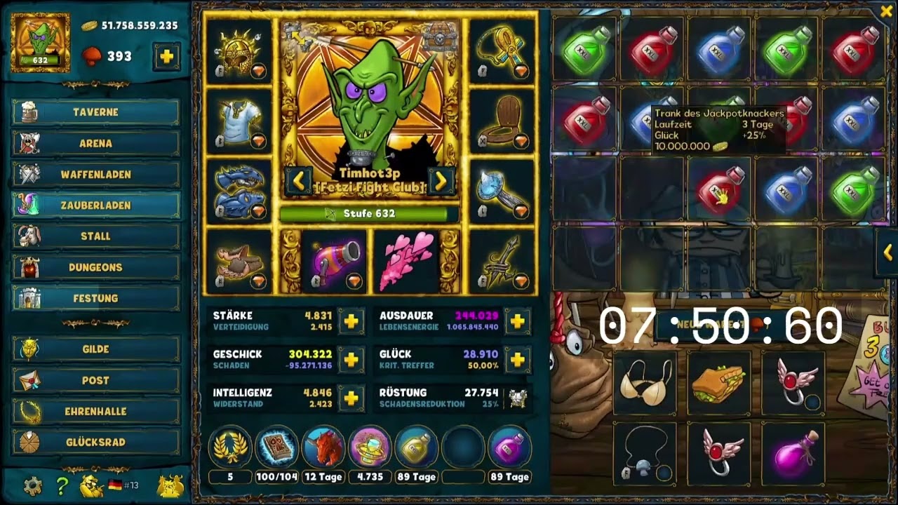 S&F - s13 | Speedrun - Brewing & Selling 1016 Potions (10x Speed)