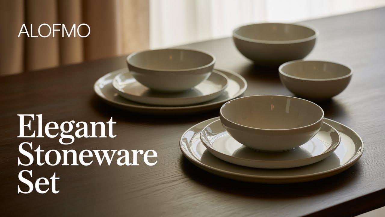 This Affordable ALOFMO Stone Dinnerware Looks Expensive