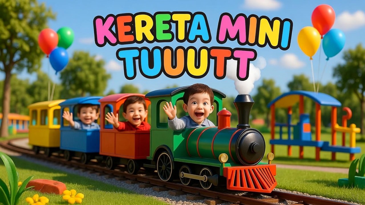 Kereta Mini Tuut Tuut 🚂 Lagu Anak Ceria di Taman Bermain