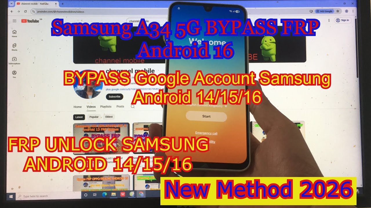Samsung A34 Android 16 FRP Bypass | ALL Samsung FRP Bypass Android 16 Update New 2026