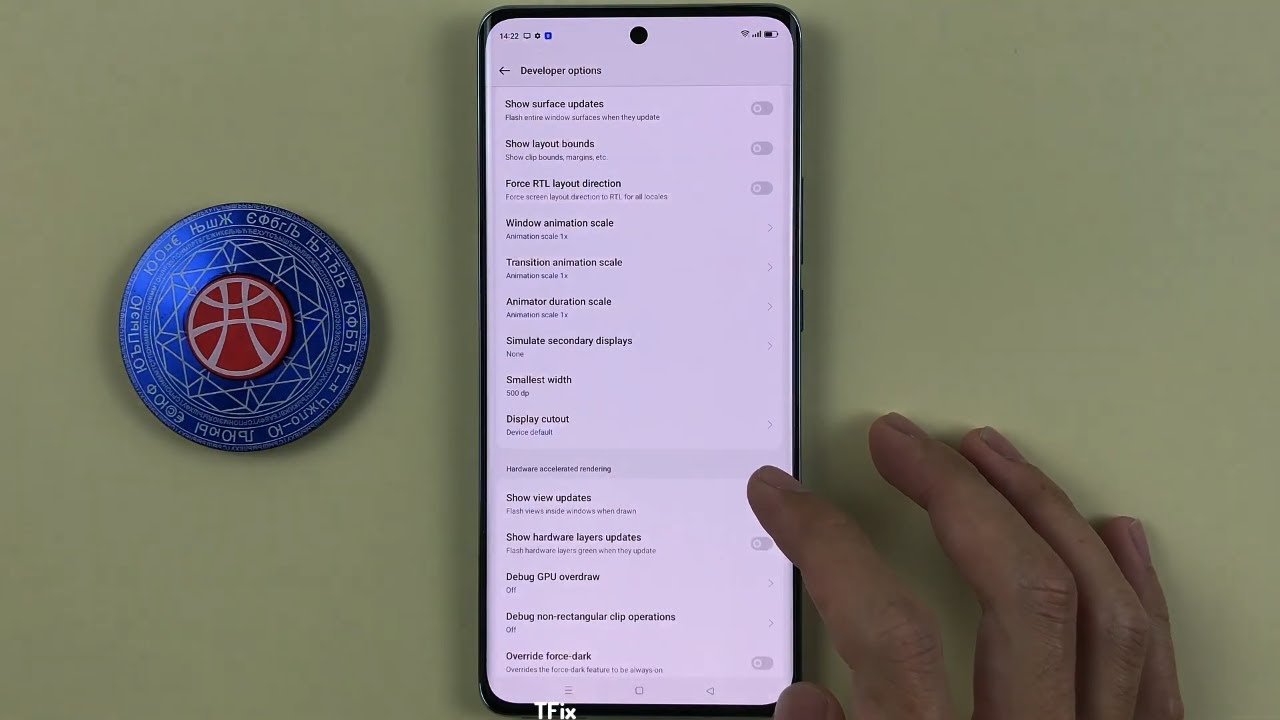 How to change the smallest width on OPPO Reno10 5G Android 13