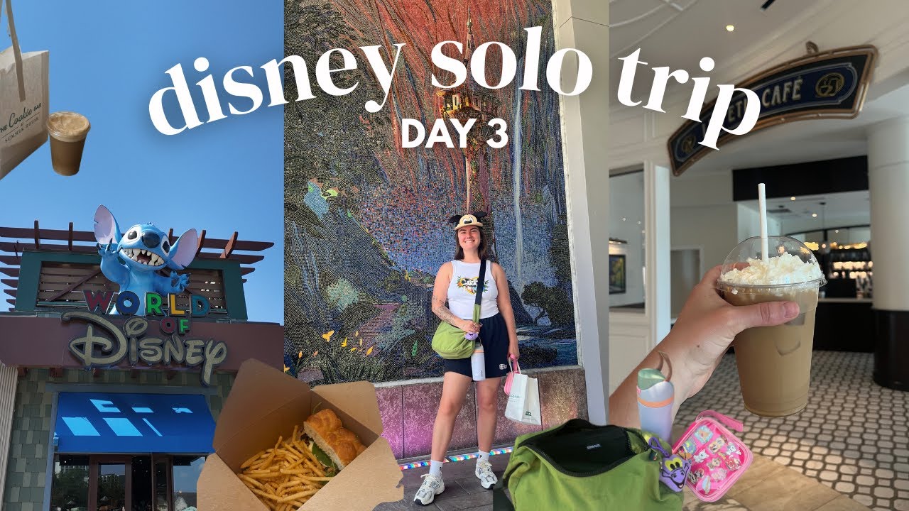 DISNEY SPRINGS & RESORT HOPPING | disney solo trip | pin trading, riviera resort, world of disney