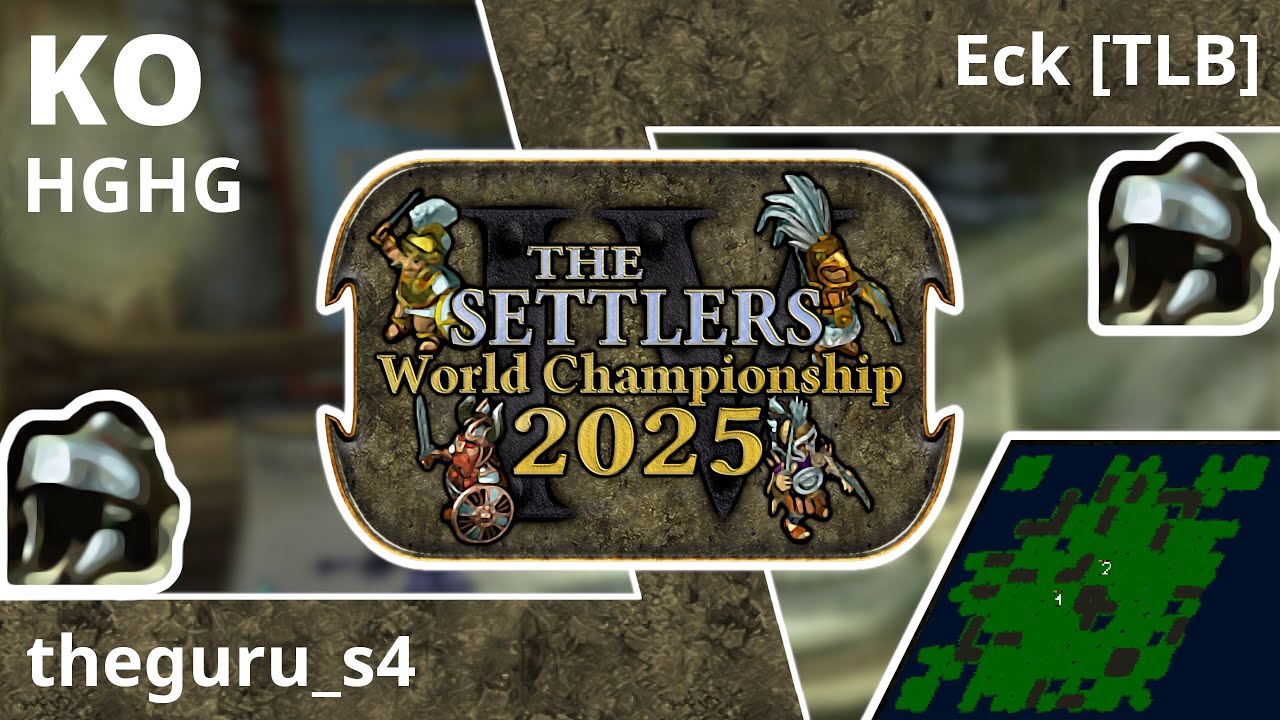 [DE] theguru_s4 vs Eck [TLB] | Spiel 1 | KO-Phase | Die Siedler IV Weltmeisterschaft 2025