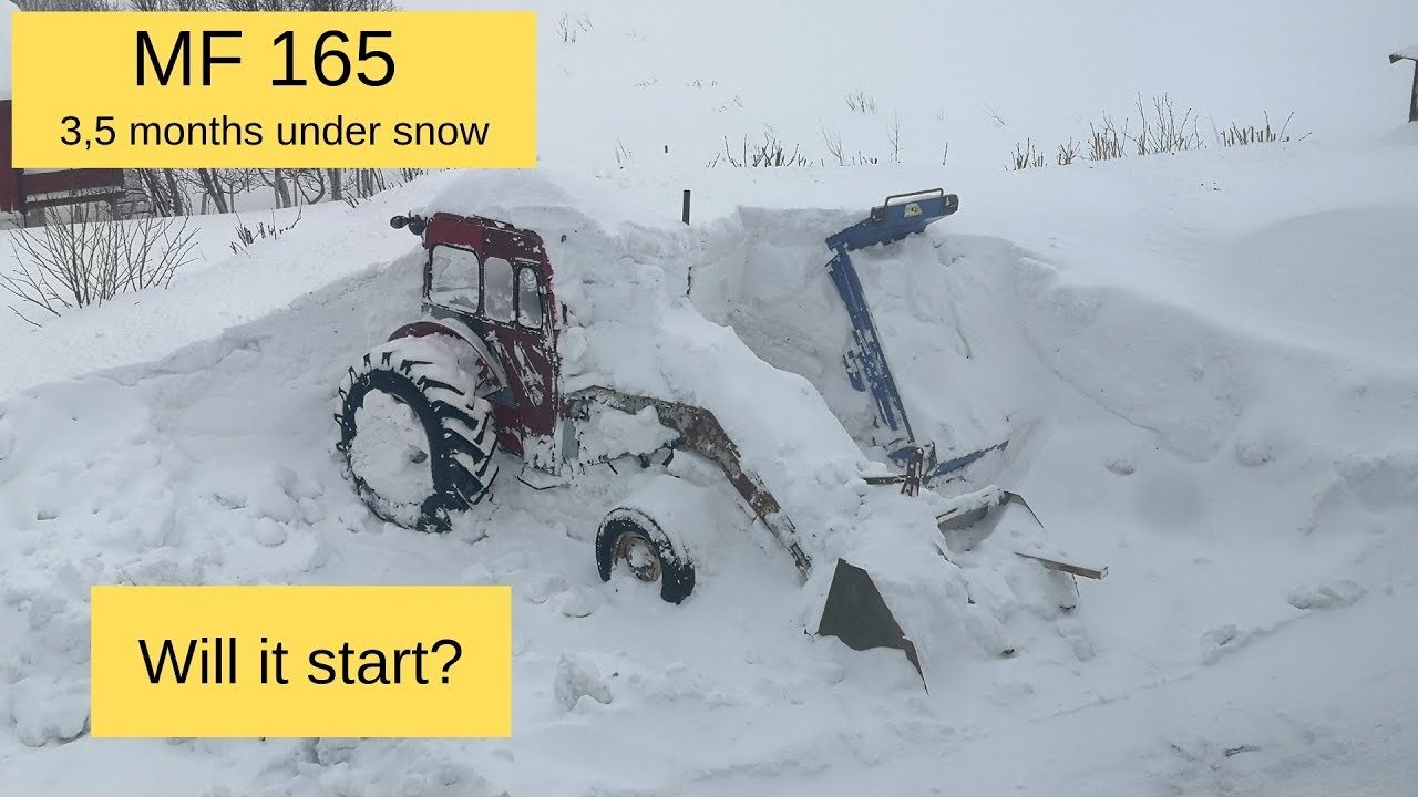 Will it start? MF165 excavated after 3,5 months under snow
