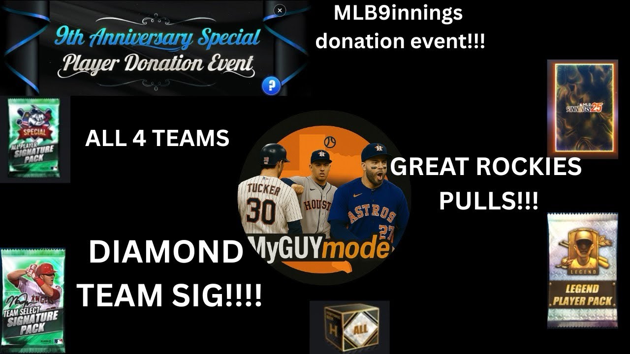MLB 9 INNINGS 25- OCT donation event DIAMOND TEAM SIG!!!￼