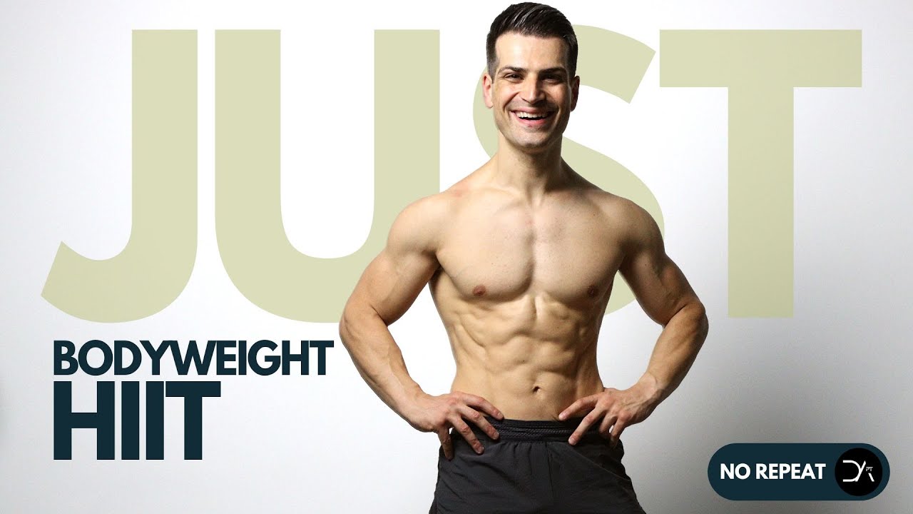 30 Min JUST BODYWEIGHT HIIT Workout | No Repeat  ( Full Body + ABS )