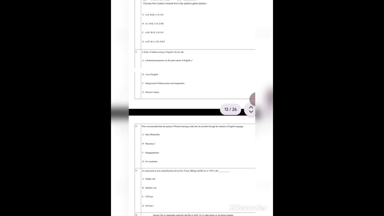TNSET 2025 ENGLISH ANSWER KEY (41-60)