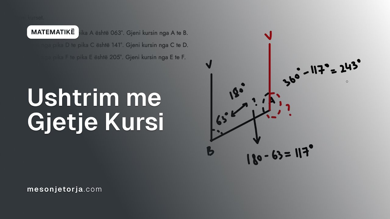 Ushtrimi 3 | Përsëritje 3 | Këndet dhe Shumëkëndëshat | Matematika 10-11: Pjesa I