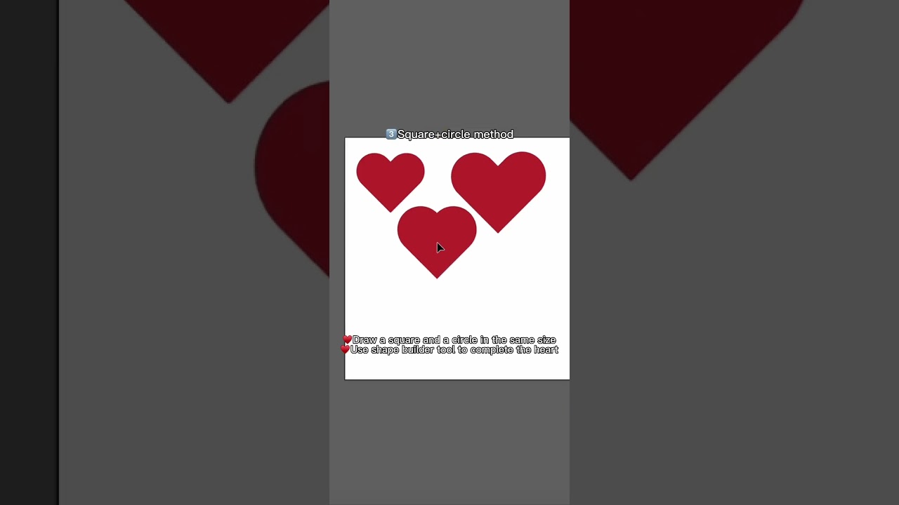 How to draw a Heart in Adobe Illustrator #shorts