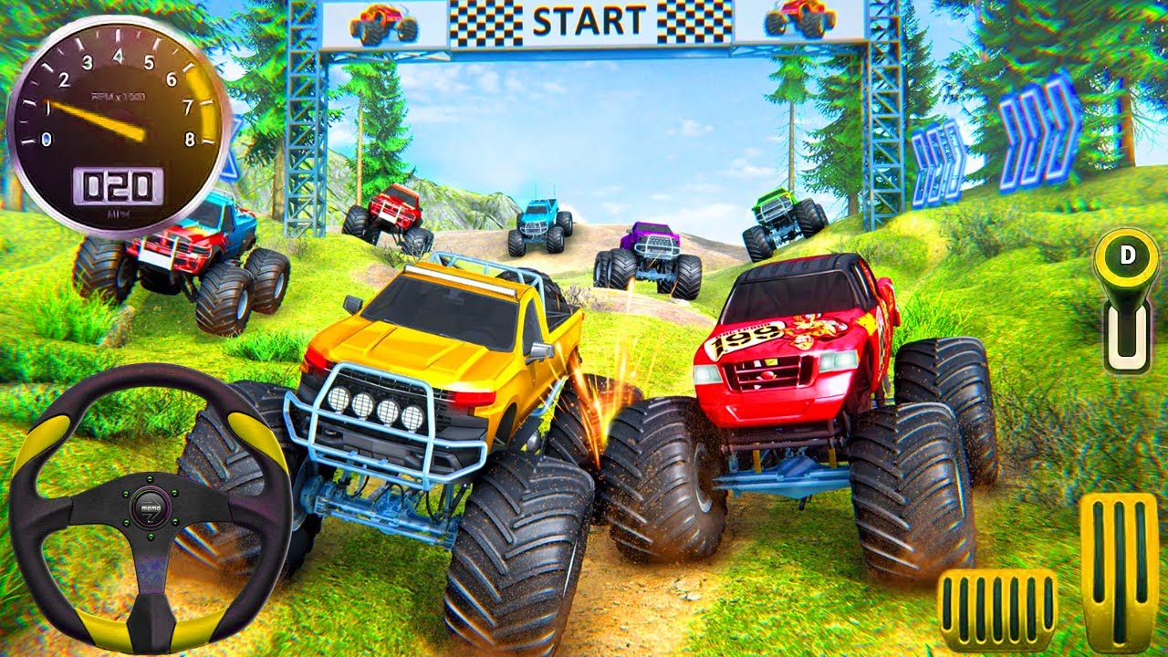 Mega Ramp Monster Truck Stunts Gameplay | Extreme Monster Truck Racing on Impossible Ramps