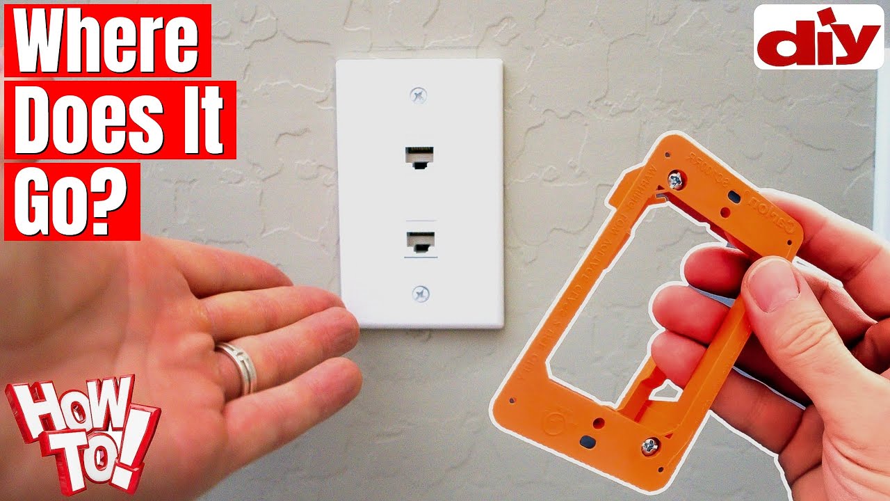 DOUBLE CAT6 PORT INSTALL | CAT6 CABLE RUN THROUGH A WALL - HOW TO