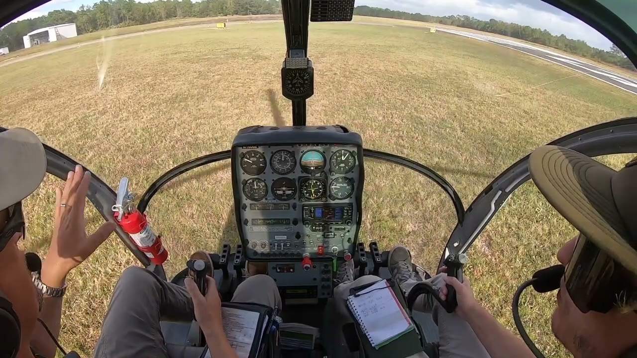 Helicopter Emergency Procedures.  Stuck Right and Left Pedal in a Hover.  Schweizer 300.