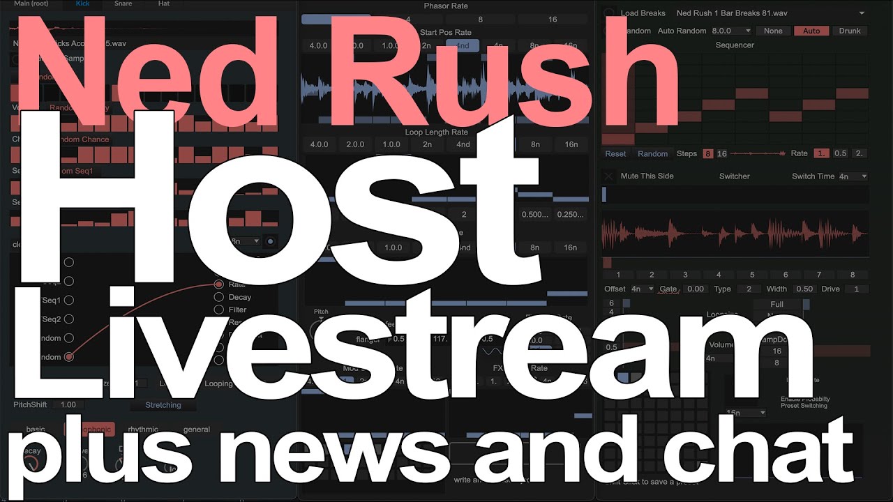 Ned Rush Live - Host Livestream plus news and chat