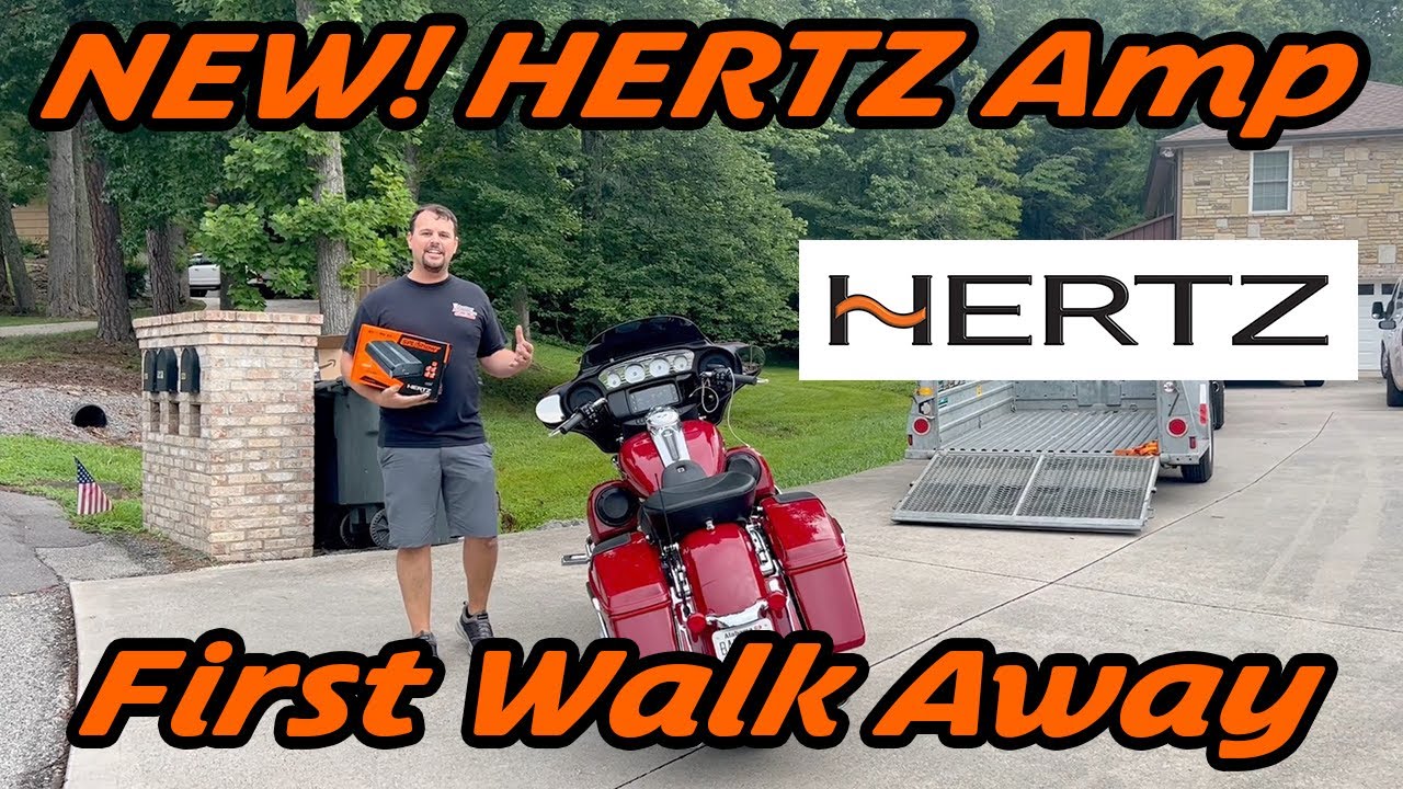 NEW Hertz SP 4.900 SPL 4-Channel 2000 Watt Peak Amplifier on Harley Davidson Streetglide Walk Away