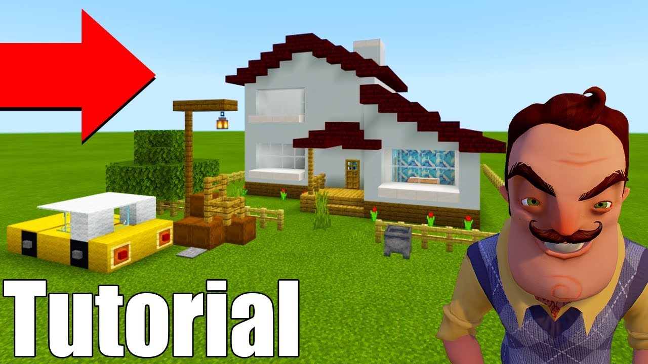 Урок Minecraft: как сделать домик игрока Hello Neighbour в оригинальном стиле «Hello Neighbour Ho...