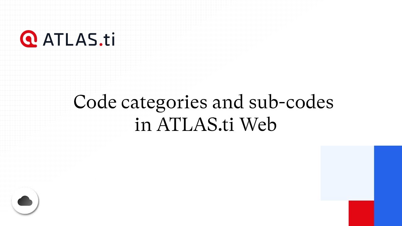 Code categories and sub-codes in ATLAS.ti Web