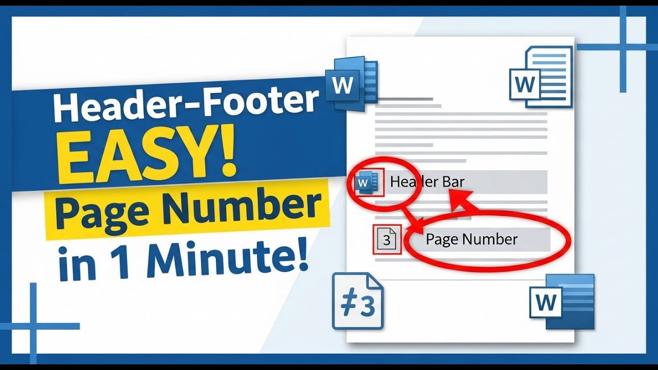 Insert Header, Footer, Page Number in MS Word