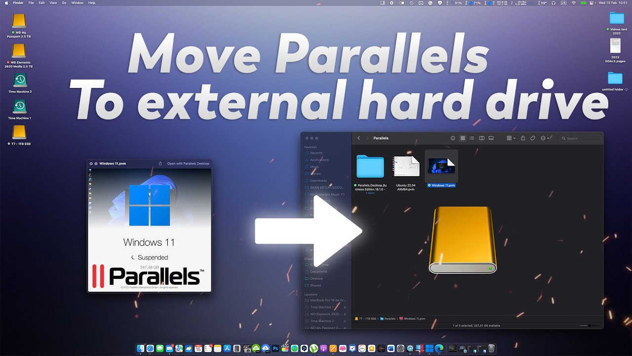 Как переместить виртуальную машину Windows 11 Parallels на внешний диск на Mac (SSD/HDD)