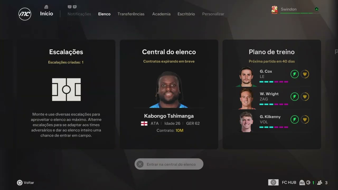 Modo Carreira treinador EP 1: O Inicio