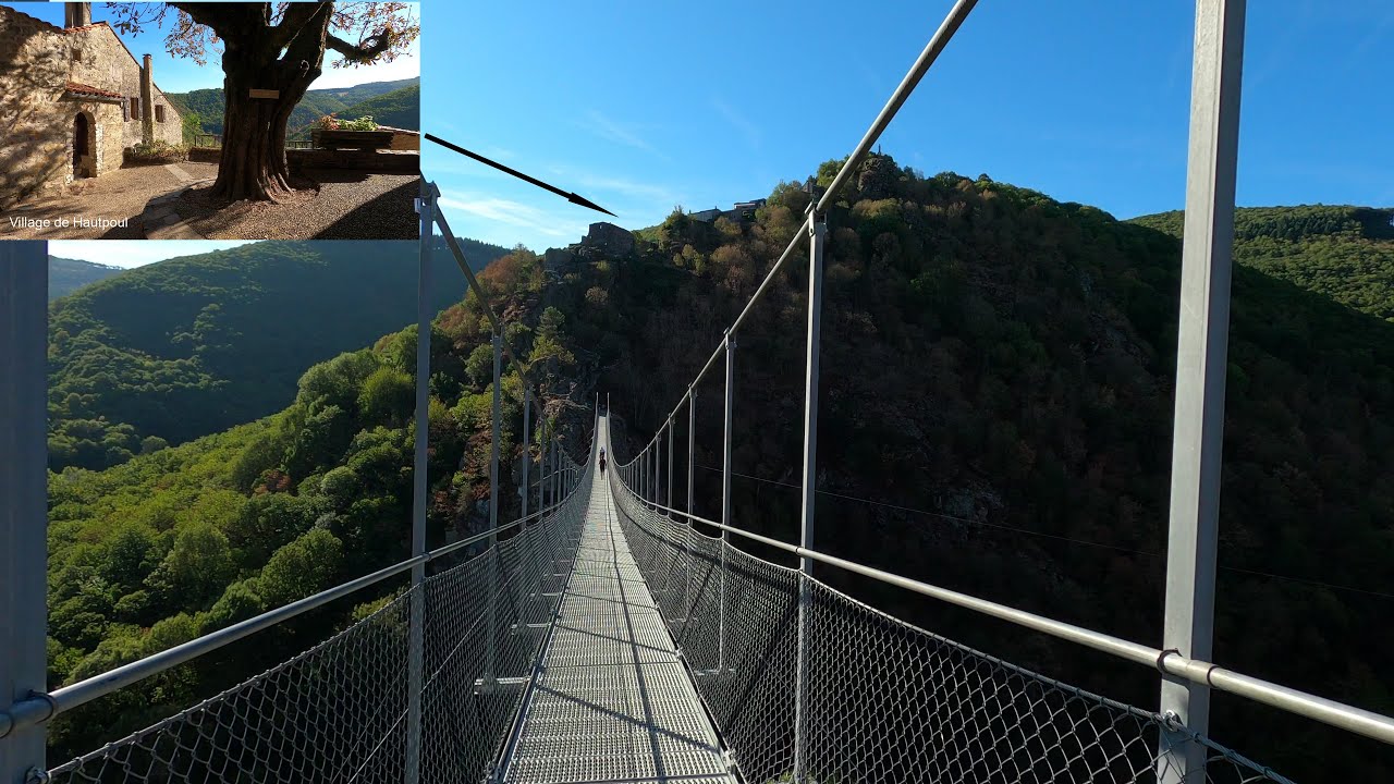 Passerelle de Mazamet et Village d'Hautpoul