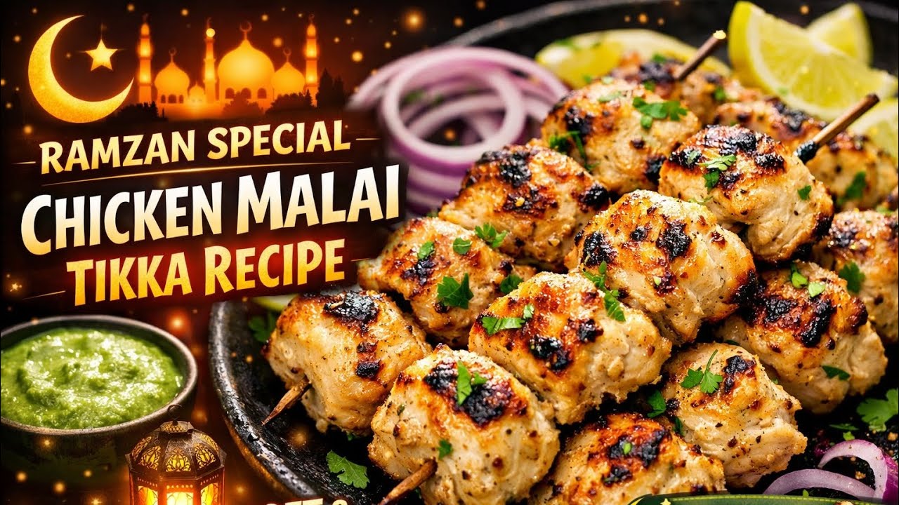 Easy Chicken Malai Tikka Recipe | Ramzan Special Creamy Tikka