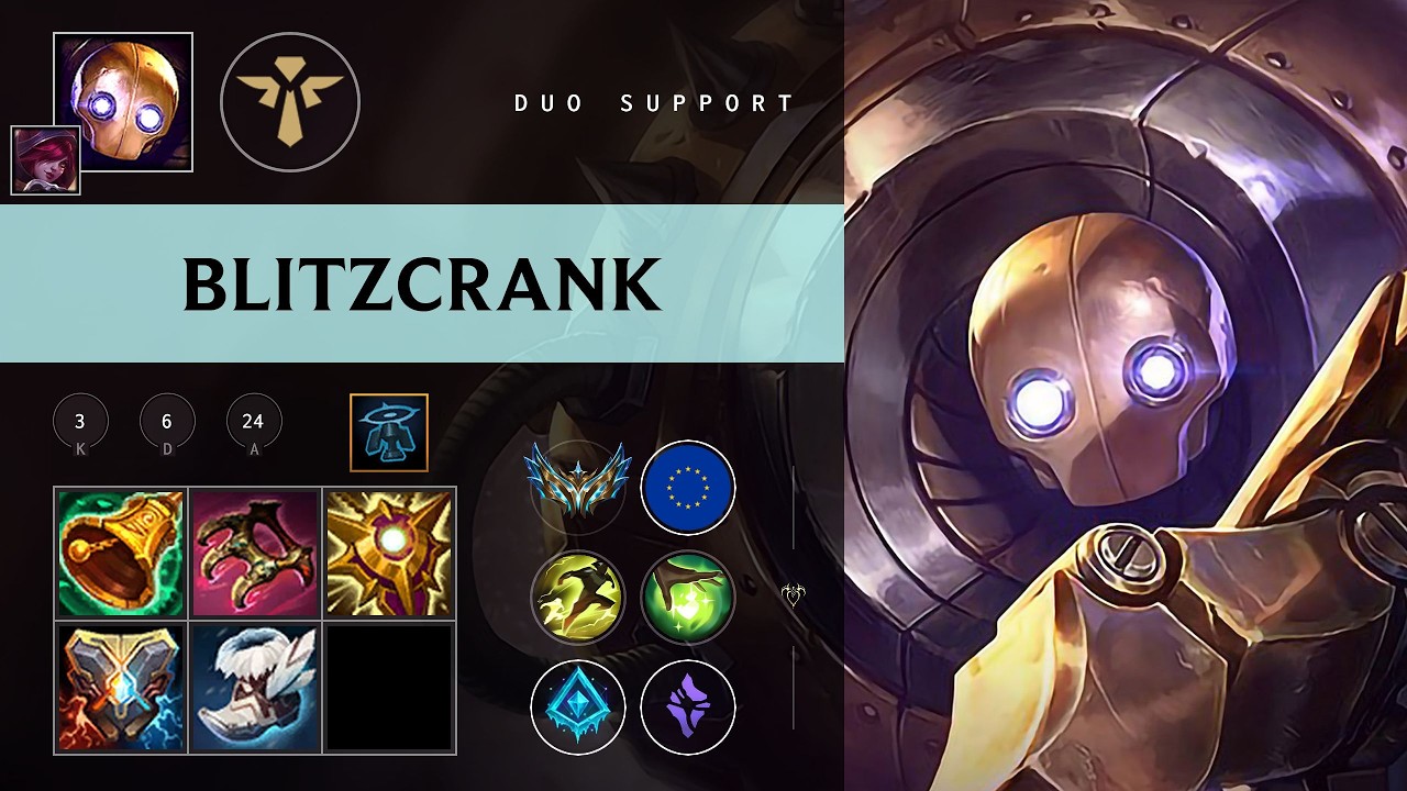 Blitzcrank Support vs Janna - EUW Challenger Patch 26.08