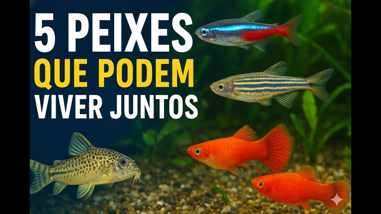 5 tipos de peixes que podem ser CRIADOS JUNTOS