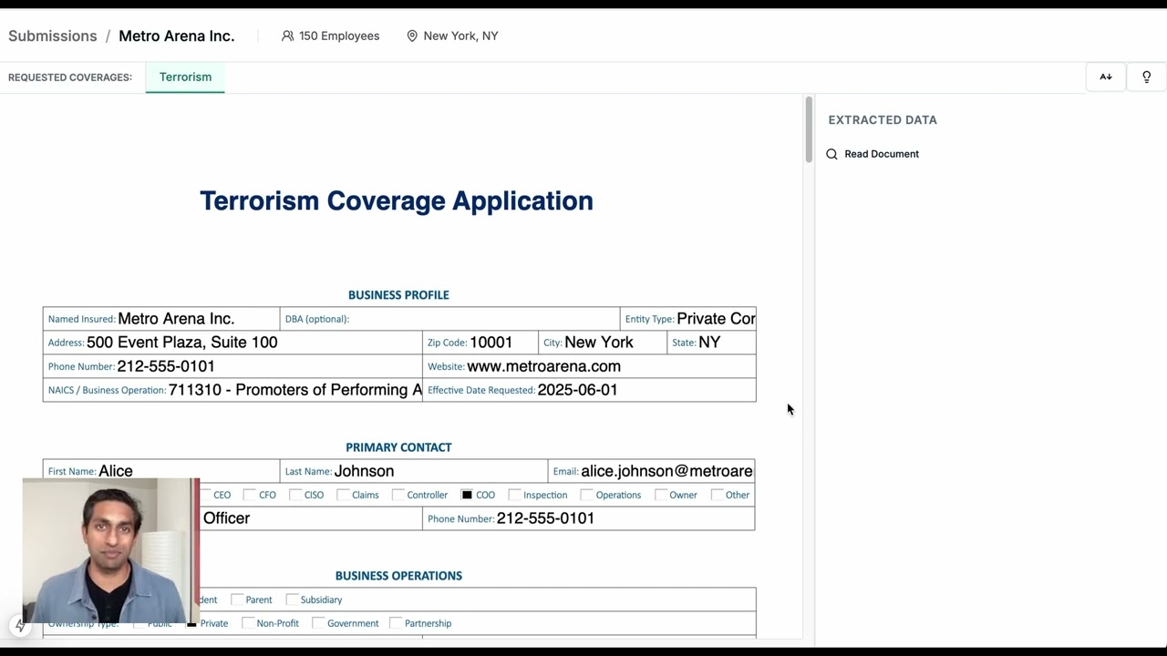 AI for insurance submissions demo