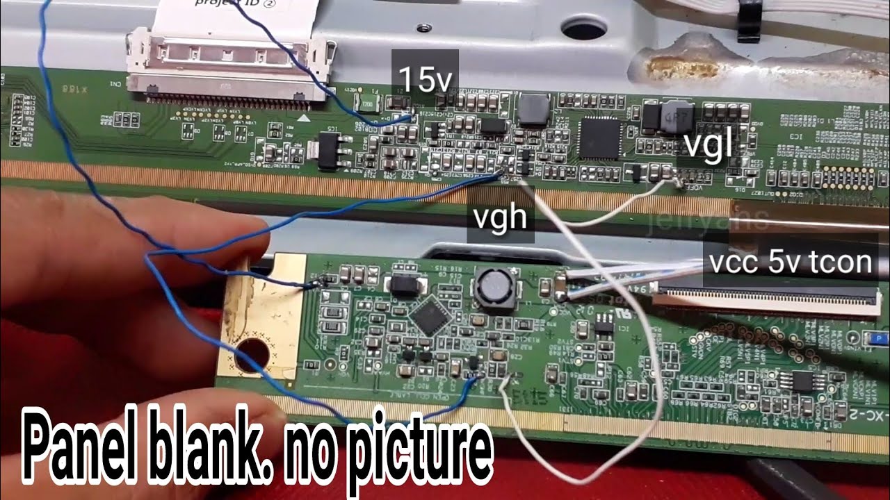 Begini cara cangkok Tcon LED TV #DC to DC using another tcon