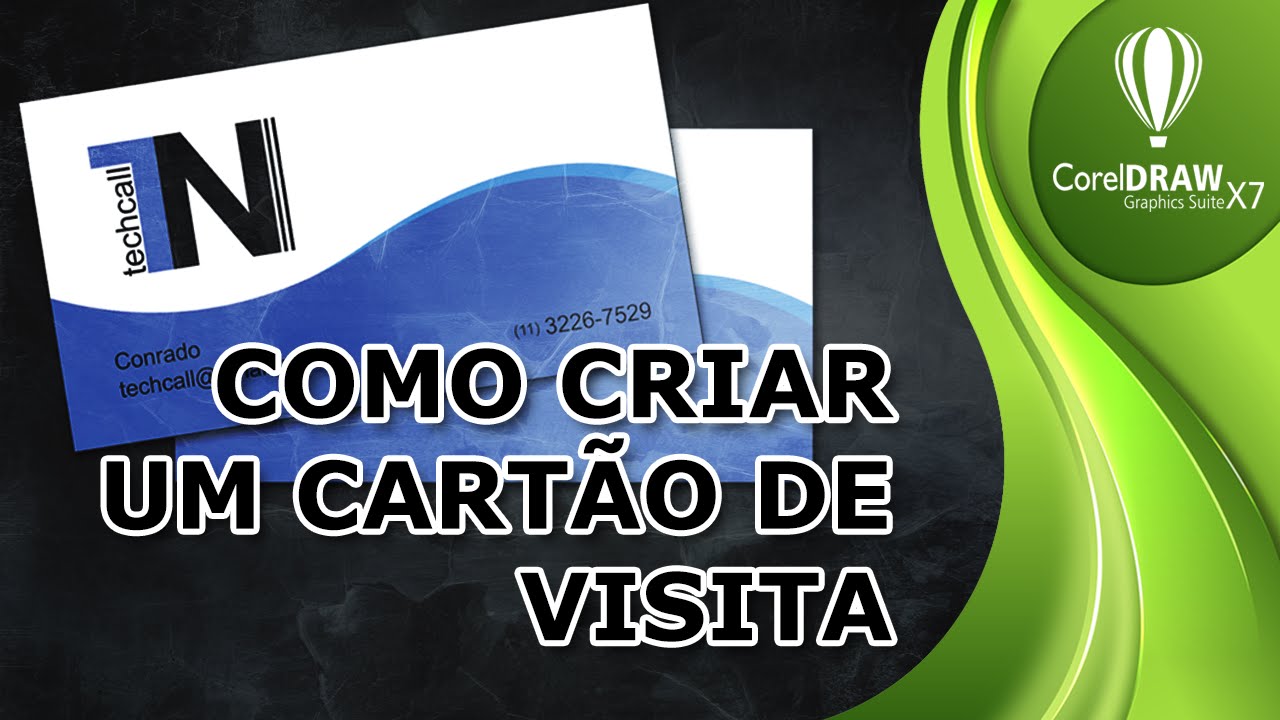 Como Criar Cartão de Visita no CorelDraw X7 | Conceito Basico