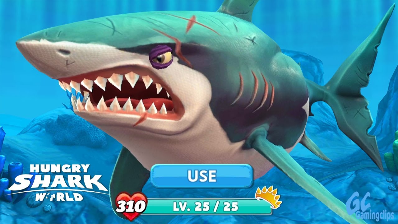 БОЛЬШАЯ БЕЛАЯ АКУЛА: все характеристики максимальны! Hungry Shark World