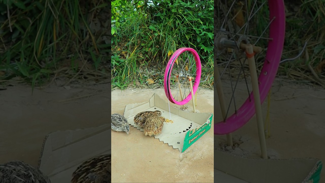 Best Creative Bird Trap - Quail Trap #bird trap technique #shorts