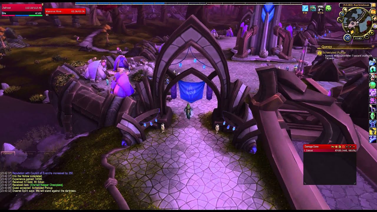 Scheduled Pickup WoW Quest In the Shadows of Auchindoun