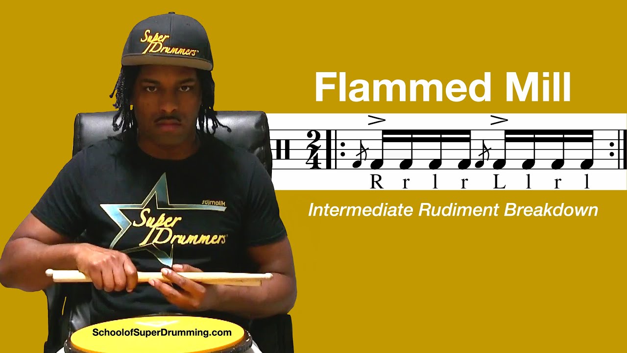 INTERMEDIATE FOR DRUMMERS | Flammed Mill Rudiment Breakdown