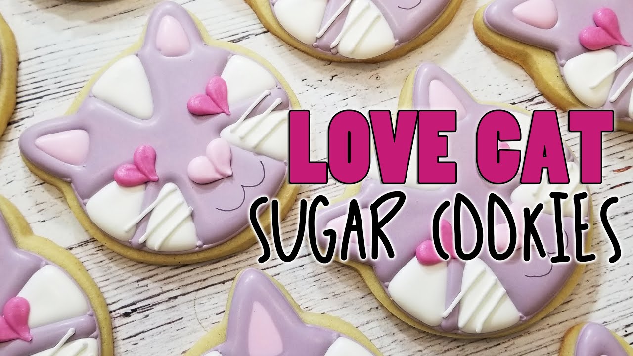 Super Cute Lovecat Kitty Cat Decorated Sugar Cookies on Kookievision