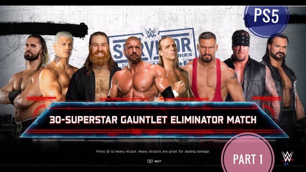 Gauntlet elimination match in WWE 2K25 PS5
