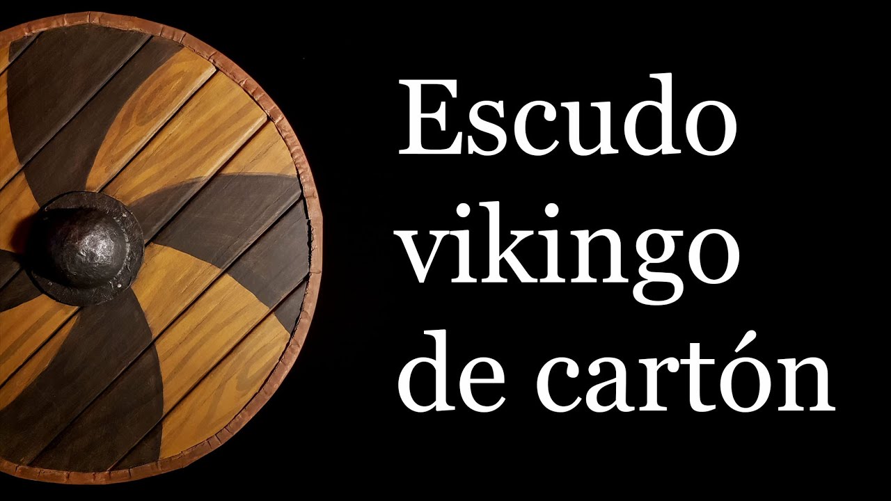 Cómo hacer un escudo vikingo con cartón (y una naranja!)