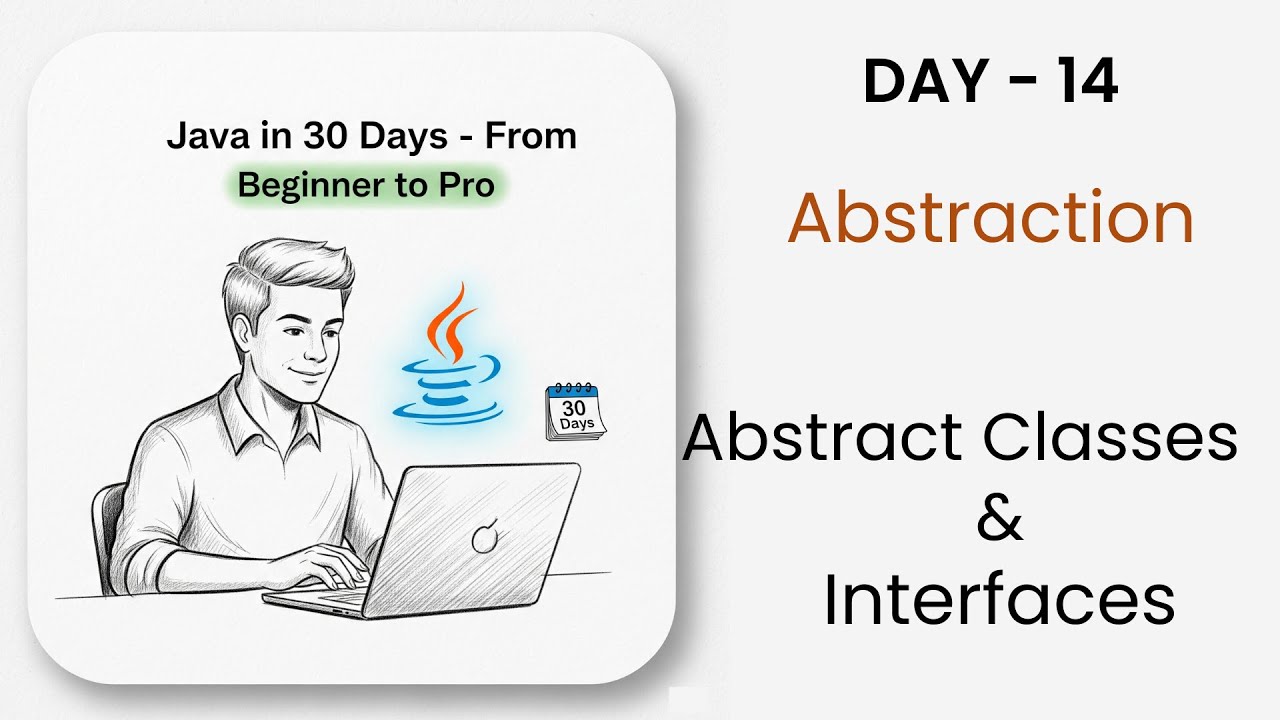 Abstraction in Java Explained with Examples | Abstract Classes & Interfaces Made Easy | DAY - 14