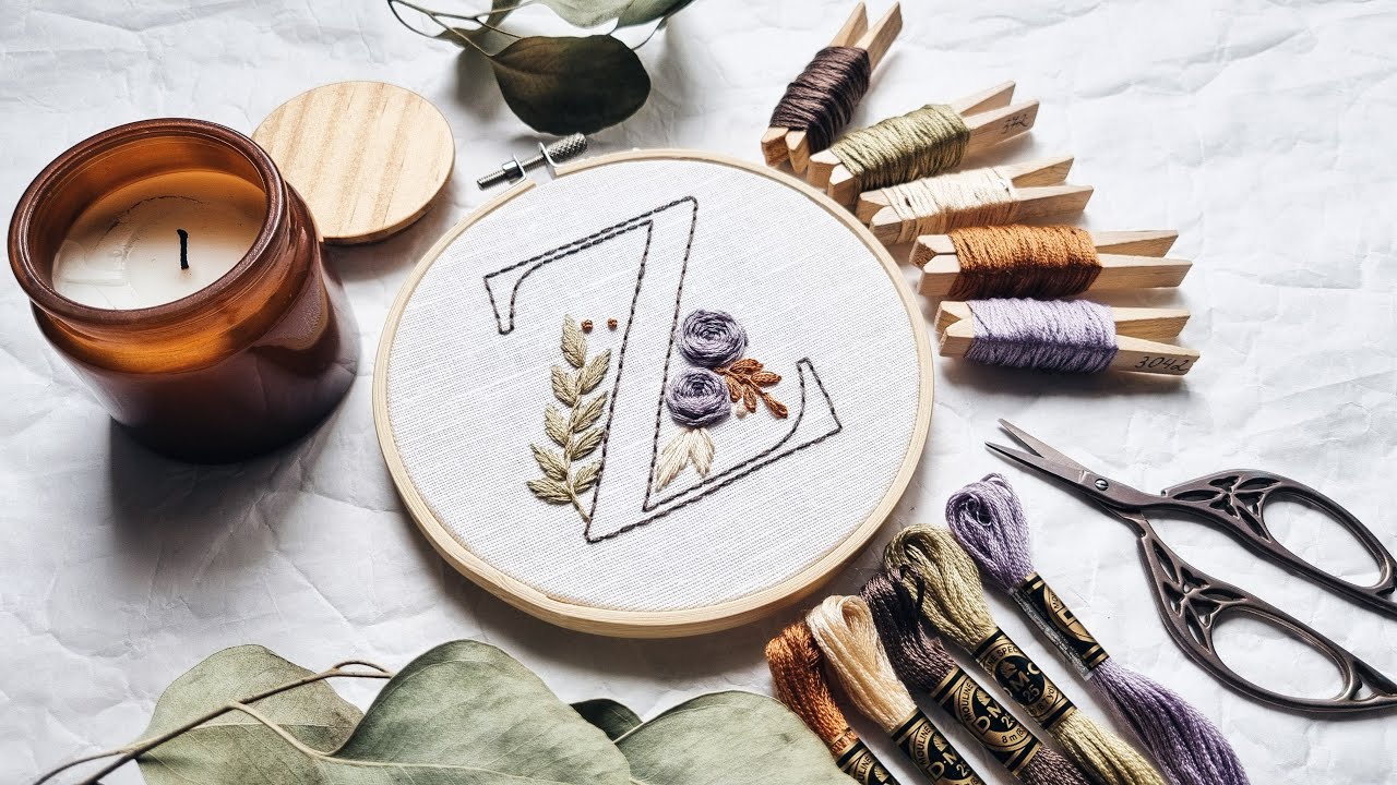 Letter Z | Alphabet Embroidery pattern | Embroidery for beginners