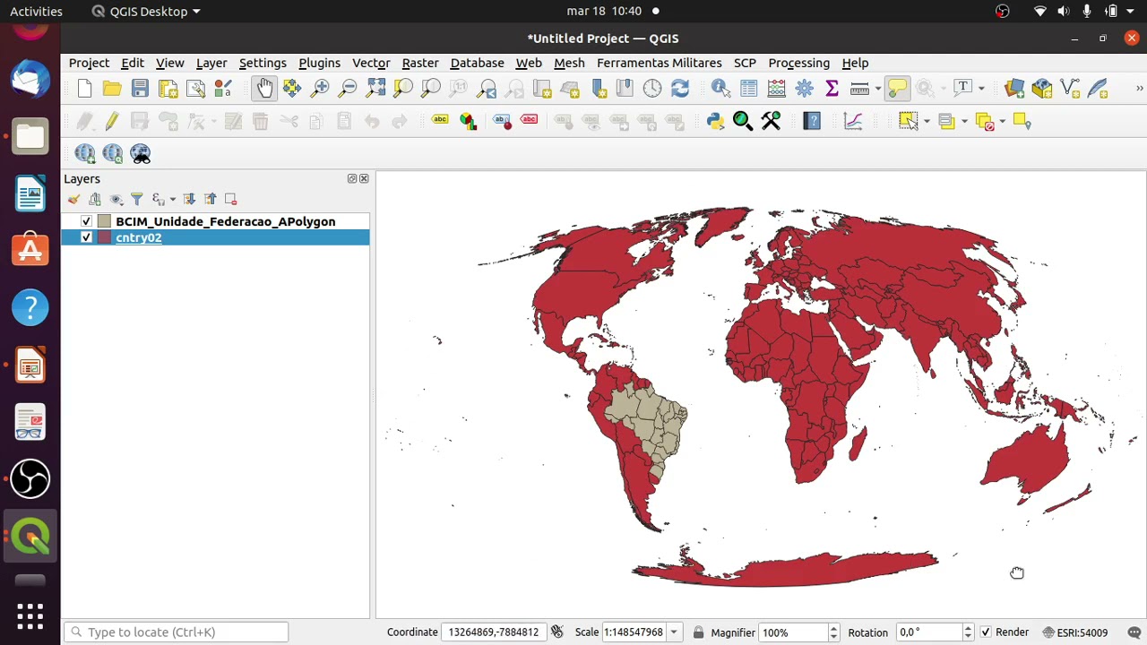 QGis - Projeções cartográficas e Indicatriz de Tissot