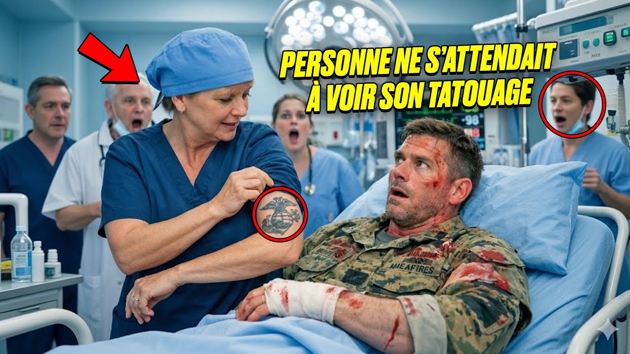 Un commandant de Marines refuse l’aide… jusqu’à ce que l’infirmière montre son tatouage d’unité