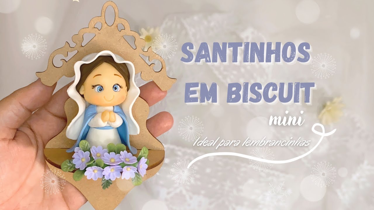 SANTINHOS EM BISCUIT Mini | Estilo Fofinho | Ideal para lembrancinhas