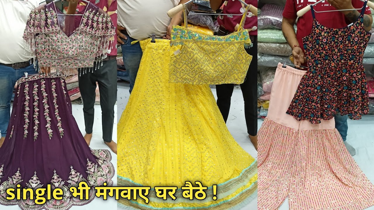 New Exclusive Designer Crop Top Lehenga,Peplum,Sharara,Indo Western Collection in Chandni Chowk