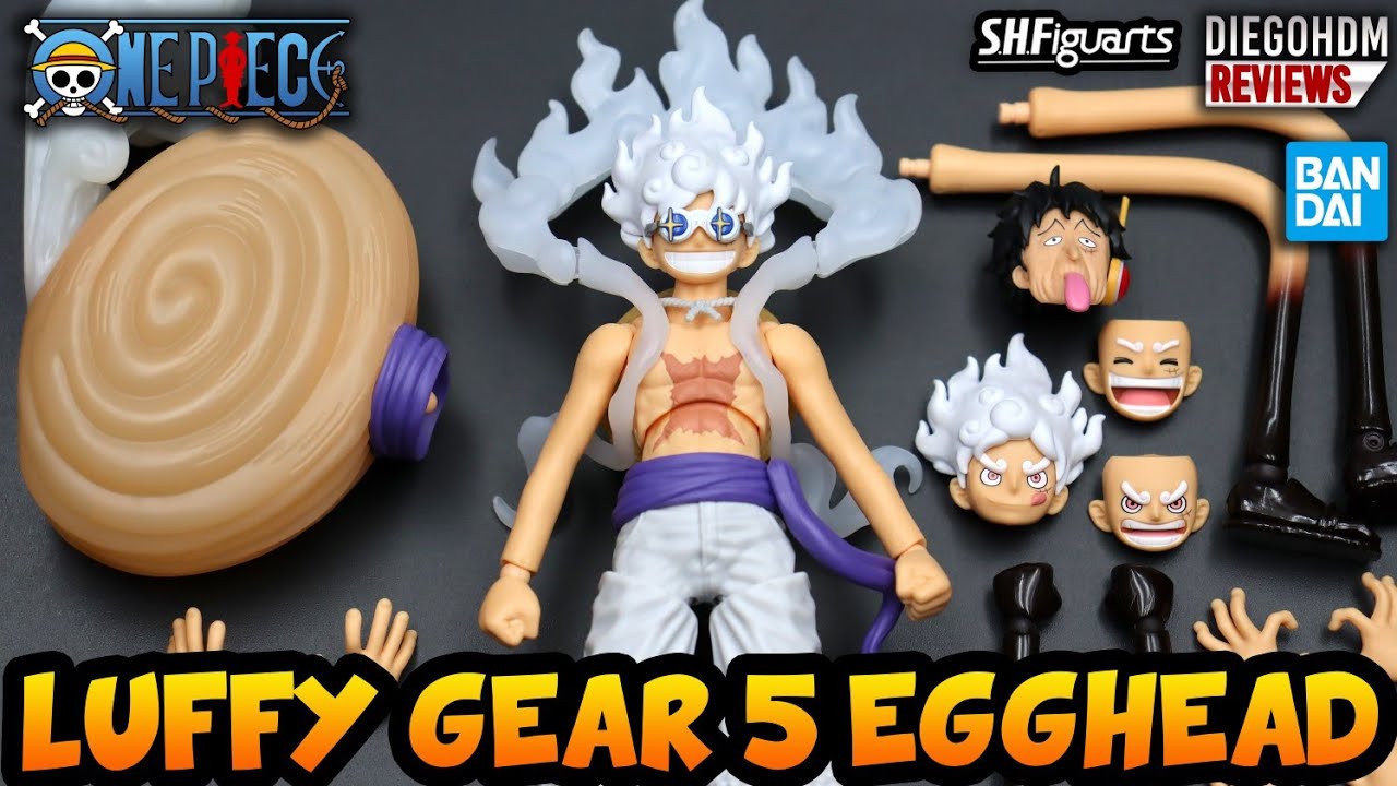 LUFFY GEAR 5 EGGHEAD One Piece S.H.Figuarts é incrível! Unboxing e Review BR