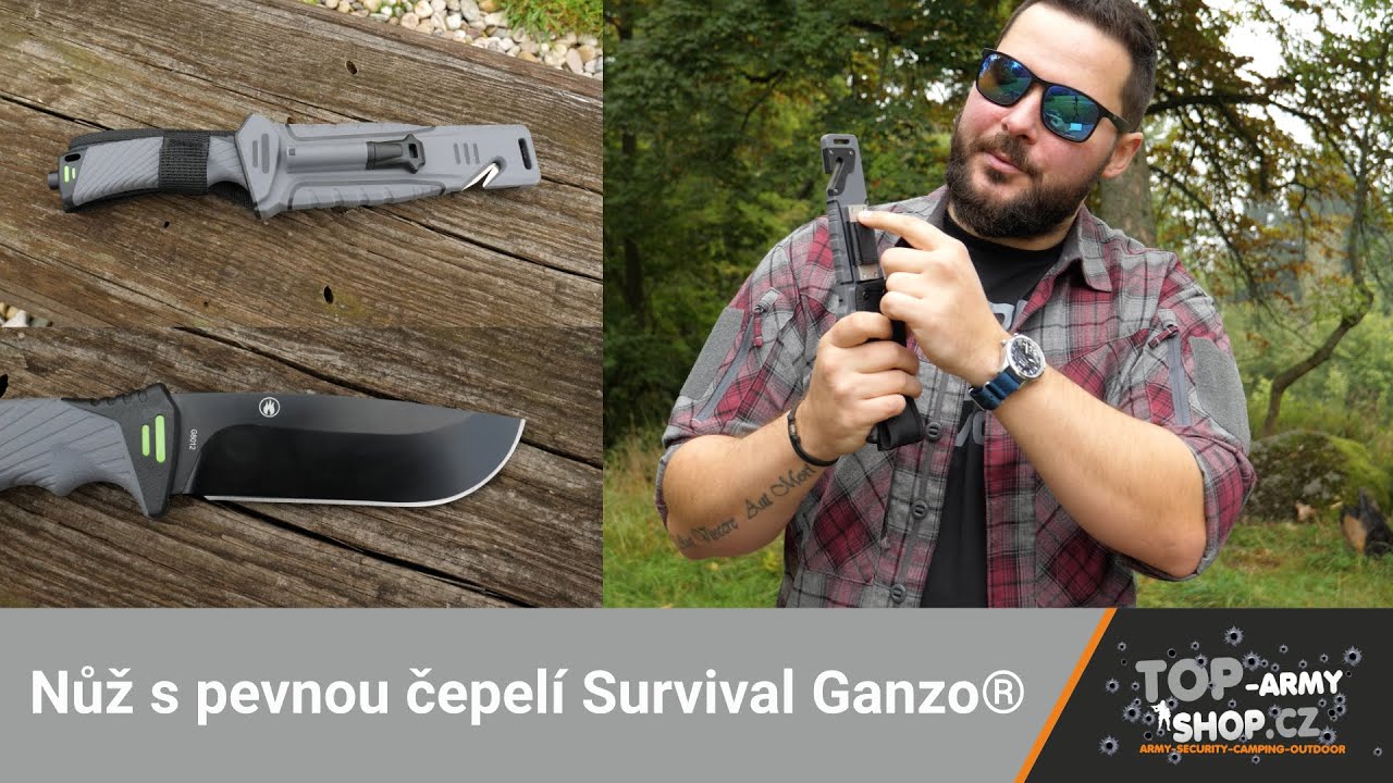 Nůž s pevnou čepelí Survival Ganzo® Levný ale obstojný nůž na přežití! Rigad