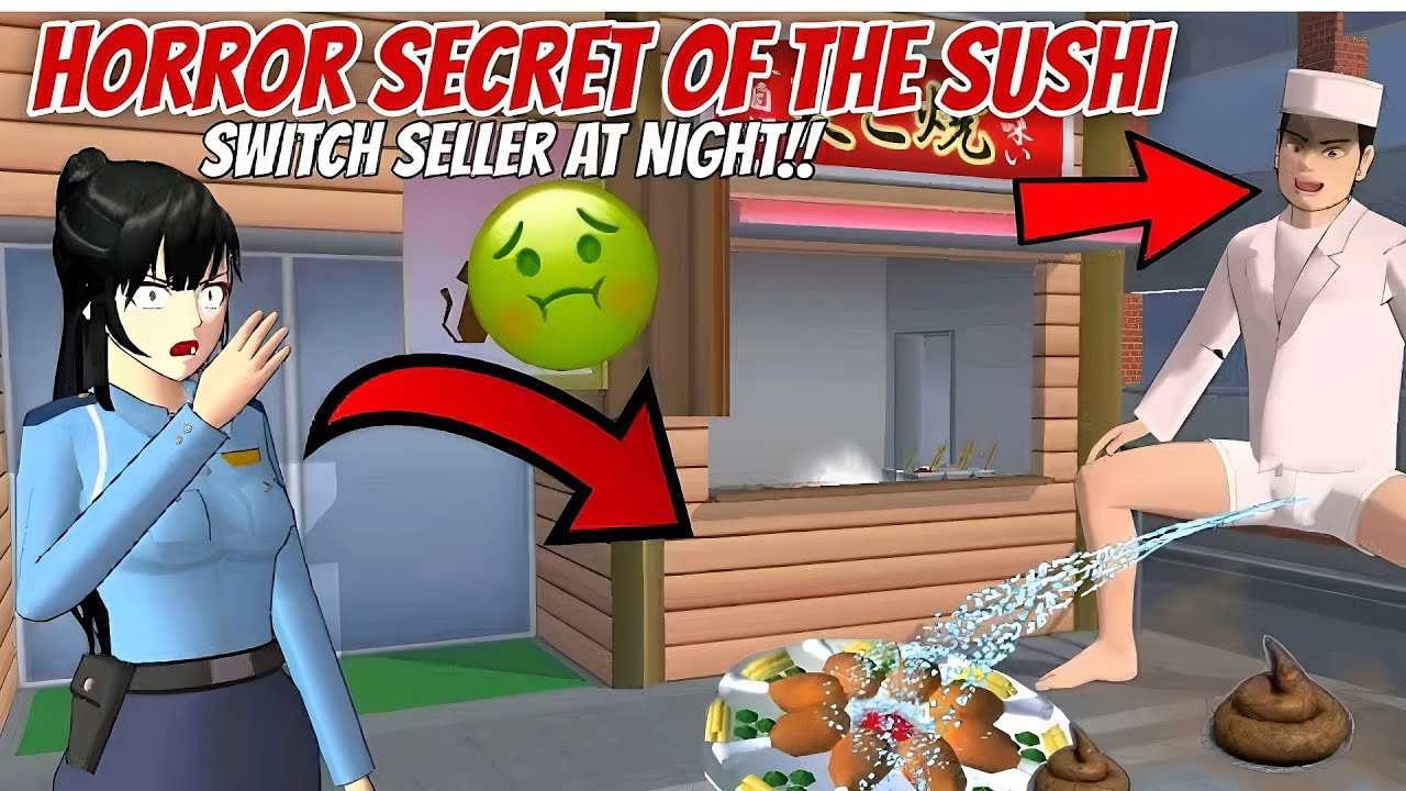 HORROR SECRET OF SUSHI SWITCH SELLER AT NIGHT SAKURA SAKOOL SANITIZER 