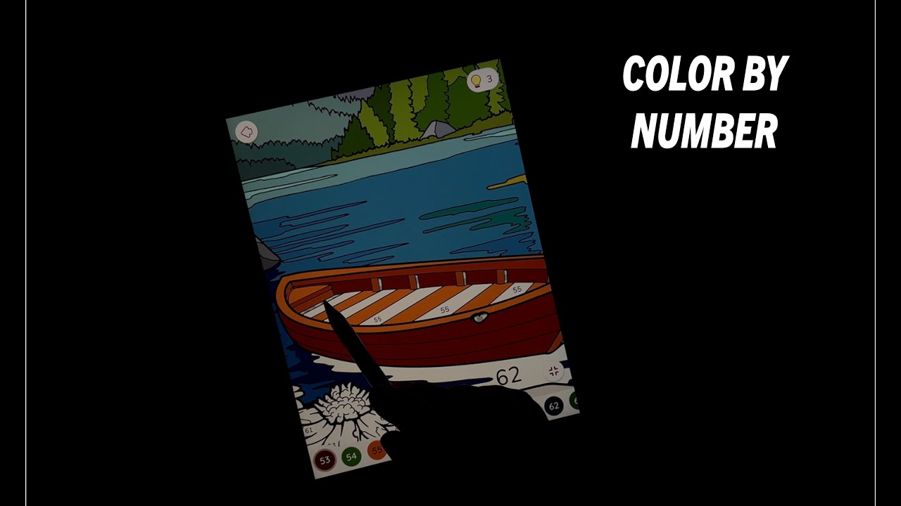 Relaxing ASMR Coloring | Beautiful Mountain Lake Scene | iPad + Happy Color