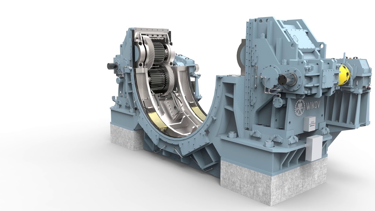 Wikov Side Drive gearbox for horizontal mills