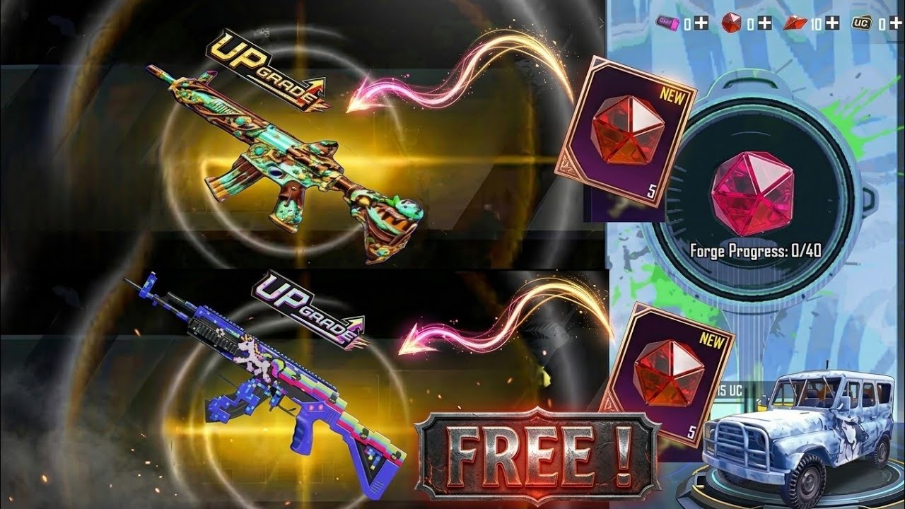 BIGGEST CHANGE 😱 BGMI NEXT MYTHIC FORGE UPGRADE GUN OUTFIT 🔴 BGMI 4.3 UPDATE MYTHIC FORGE NEW GUNS